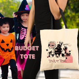 Bolso De Tela Tote de presupuesto de Halloween - Vistazo a casa