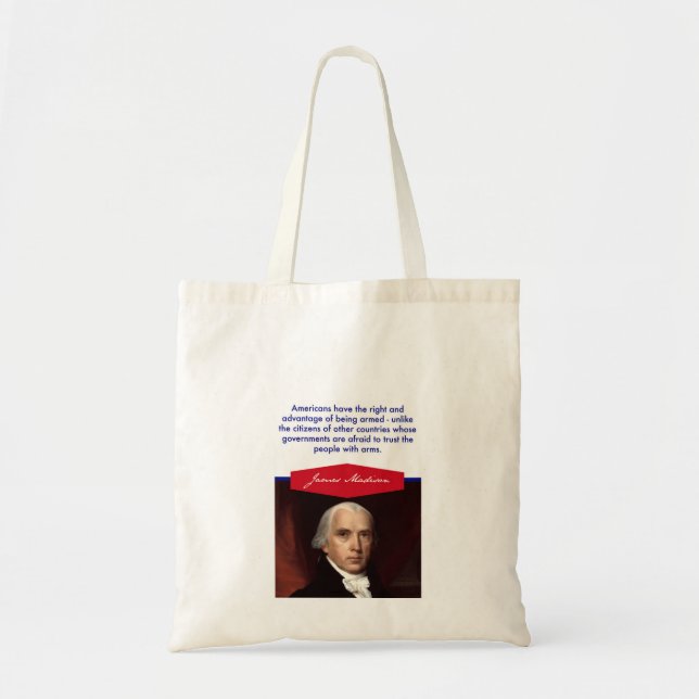 Bolso De Tela Tote de Presupuesto de James Madison (Frente)