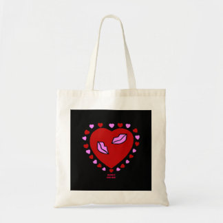 Bolso De Tela Tote de presupuesto de Lovely Hearts Kisses