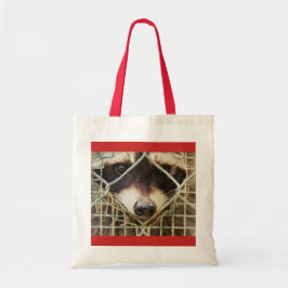 Bolso De Tela TOTE DE PRESUPUESTO DE MAPACHE personalizable