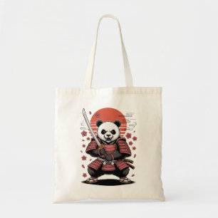 Bolso De Tela Tote de Presupuesto de Panda Samurái Oso