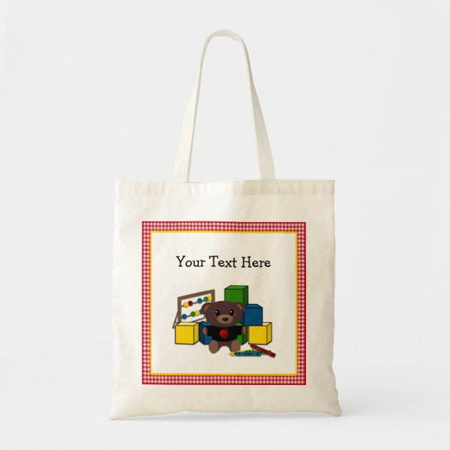Bolso De Tela Tote de presupuesto de regalo de profesor (Frente)