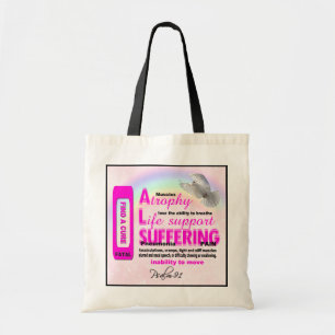 Bolso De Tela TOTE de presupuesto de sensibilización de ALS