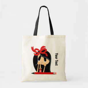 Bolso De Tela Tote de presupuesto de tu escuela de texto nº 2