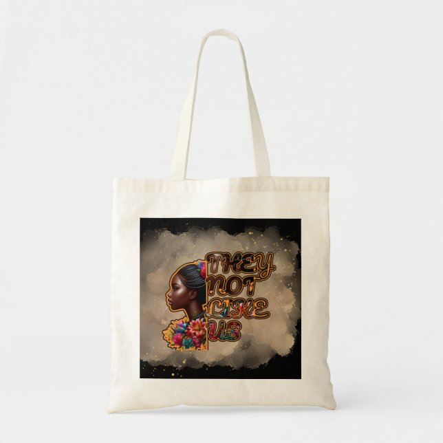 Bolso De Tela Tote de presupuesto - Diseño de "No les gustamos" (Frente)