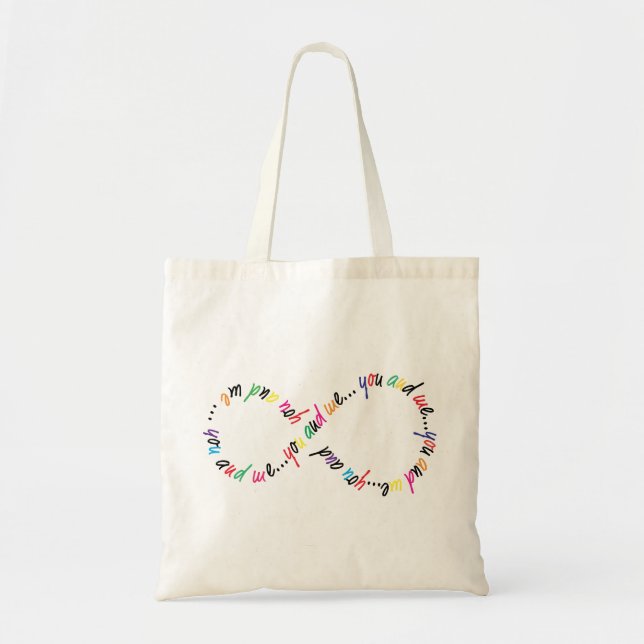 Bolso De Tela Tote de presupuesto infinito You and Me (Frente)