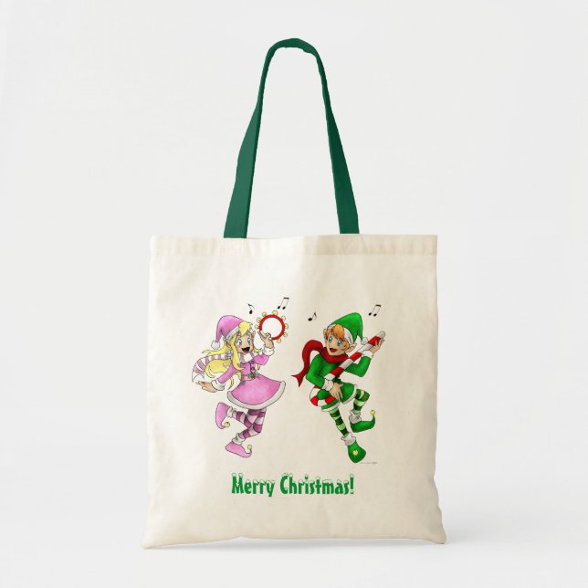 Bolso De Tela Tote de presupuesto navideño (Frente)