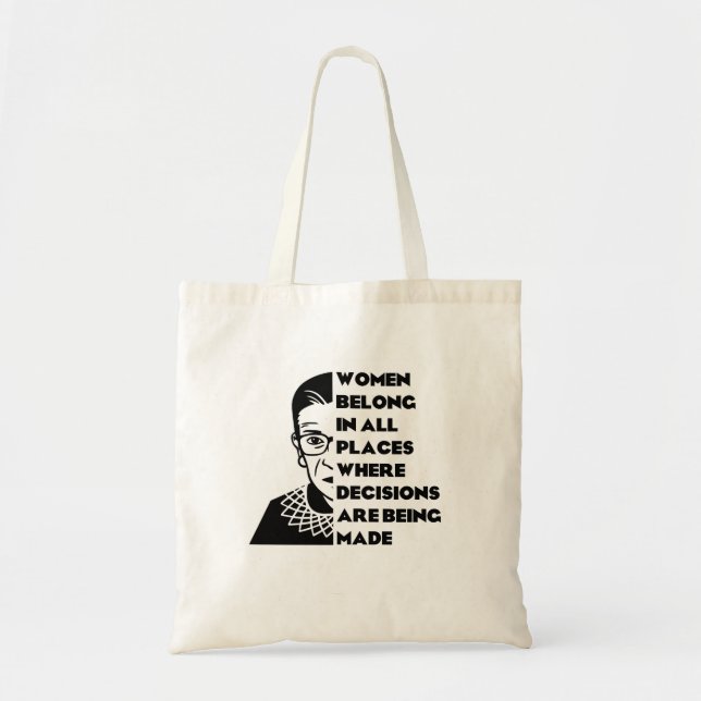 Bolso De Tela Tote de presupuesto RBG (Frente)