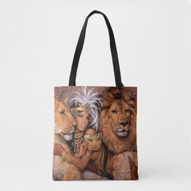 Bolso De Tela Tote de princesas de la selva exótica (Anverso)