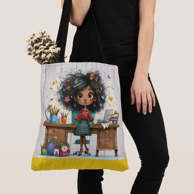 Bolso De Tela Tote de profesor educado - Ver atrás (Detalle)