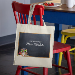 Bolso De Tela Tote de profesores personalizados Wise Owl Chalkbo