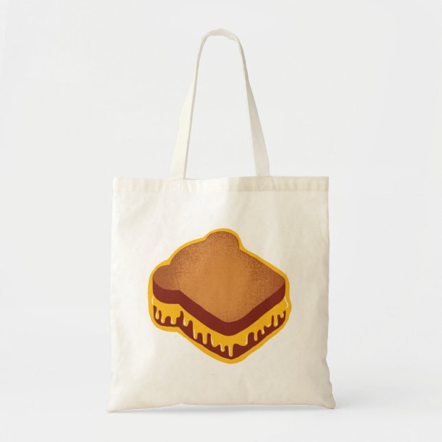 BOLSO DE TELA TOTE DE QUESO EN GRILE (Frente)