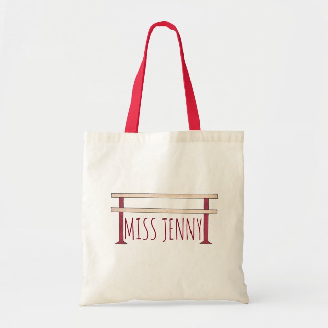 Bolso De Tela Tote de regalo del profesor de danza Ballet Barre  (Frente)