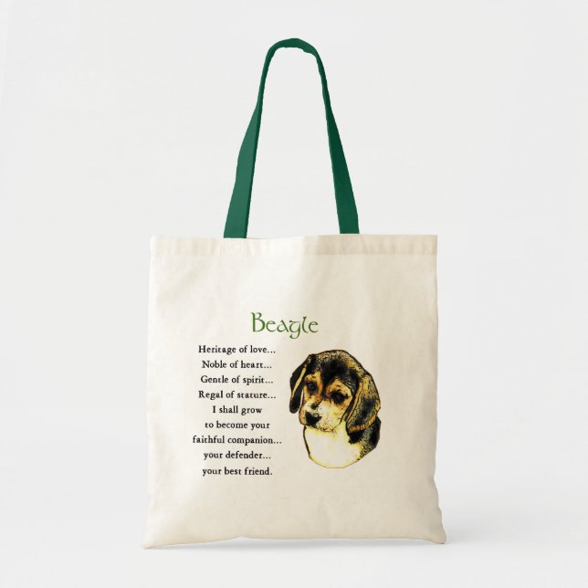 Bolso De Tela Tote de regalos Beagle Lover (Frente)