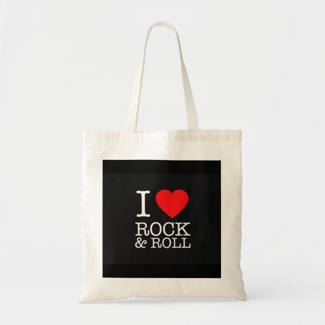 BOLSO DE TELA ***TOTE DE ROCK AND ROLL LOVER (Frente)