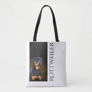 Bolso De Tela Tote de Rottweiler