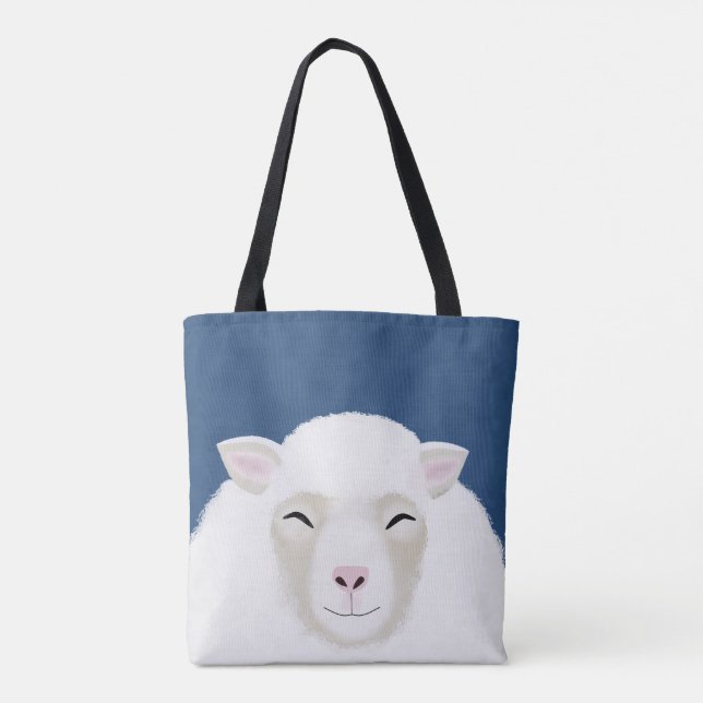 Bolso De Tela Tote de Sheep Allover (Reverso)