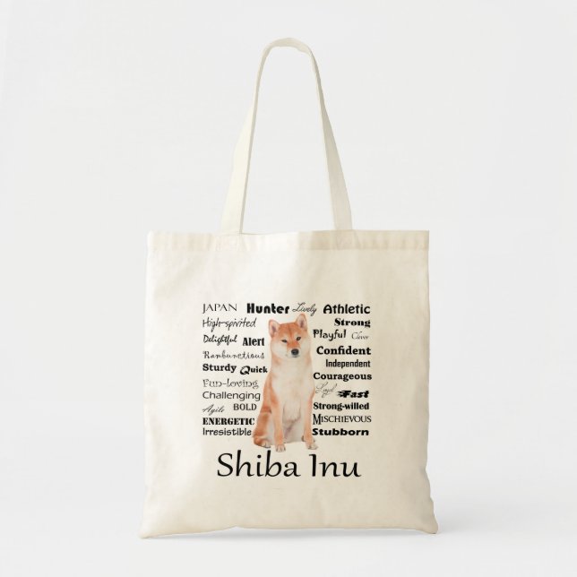 Bolso De Tela Tote de Shiba Inu (Frente)