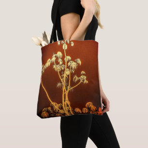 Bolso De Tela Tote de silueta de árbol tropical
