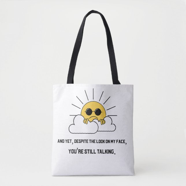 Bolso De Tela Tote de sol gruñón (Anverso)