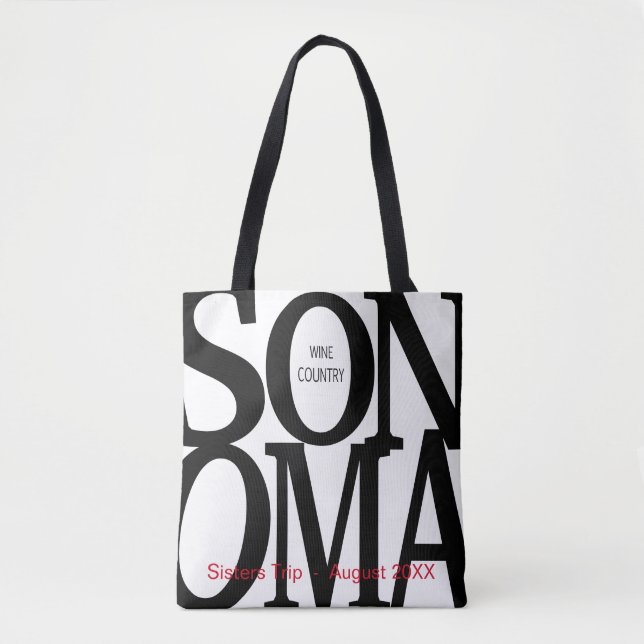 Bolso De Tela Tote de Sonoma Wine Country (Anverso)