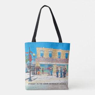 BOLSO DE TELA TOTE DE STANDIN EN LA ESQUINA