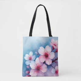 Bolso De Tela Tote de Sueño de Color de Agua de Cerezo Blossom
