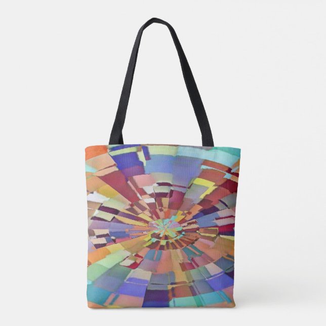 Bolso De Tela Tote De Swirl Coloroso (Reverso)