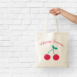 Bolso De Tela Tote de Temporada de Cerezas Cerezas Lindas