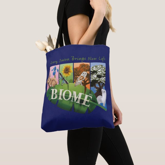 Bolso De Tela Tote de Temporadas de Bioma (Detalle)