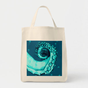 Bolso De Tela Tote de Tentáculos Octopus de estilo Tatuaje Náuti