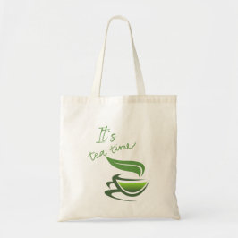 Bolso De Tela Tote de tiempo de té