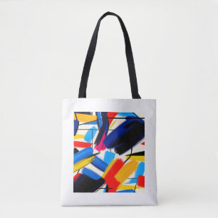 Bolso De Tela Tote de trazo de color
