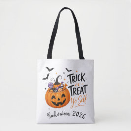 Bolso De Tela Tote de 'Trick or Treat Yo' Self' de Halloween