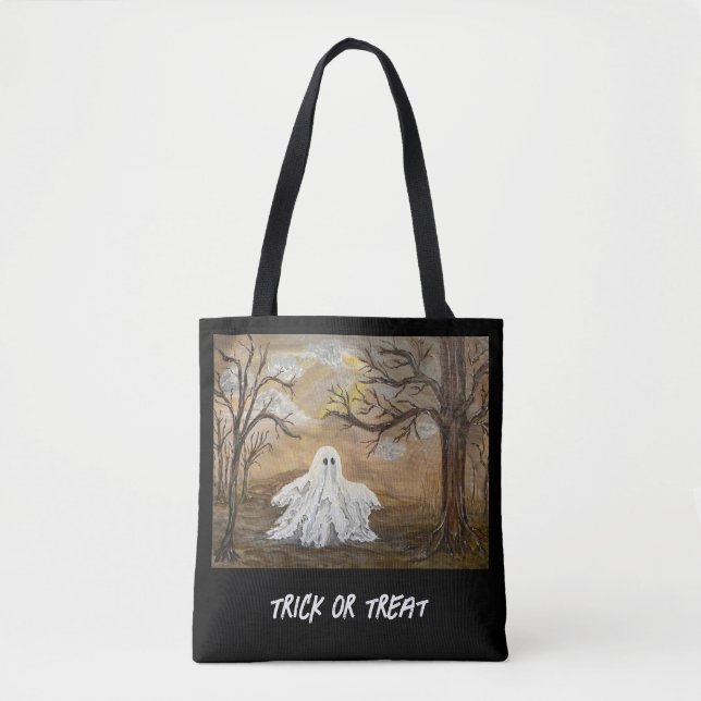 Bolso De Tela Tote de truco o trato (Anverso)