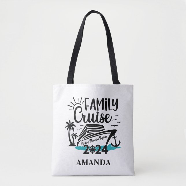 Bolso De Tela Tote de vacaciones de cruceros para familias grand (Anverso)