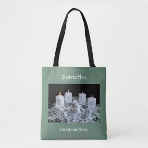 Bolso De Tela Tote de velas de Adviento