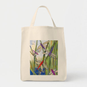 Bolso De Tela Tote de verano de la libélula