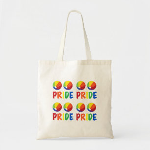 Bolso De Tela Tote de verano del Rainbow Beach Ball Beachball Ga