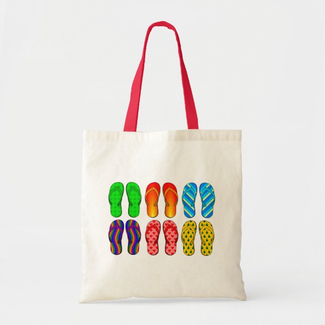 Bolso De Tela Tote de verano Flip Flops