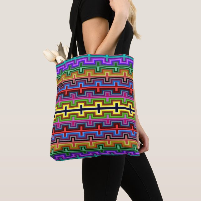 Bolso De Tela Tote de Waves Allover (Detalle)