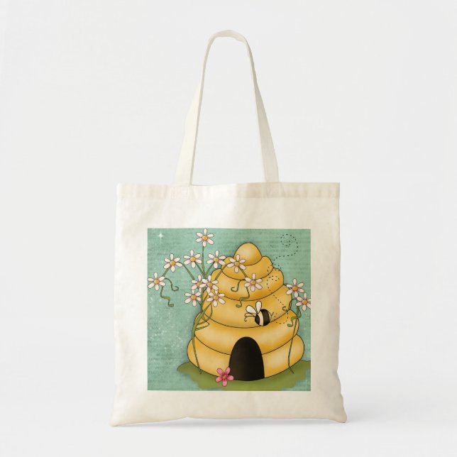 Bolso De Tela Tote de zumbido de la abeja (Frente)