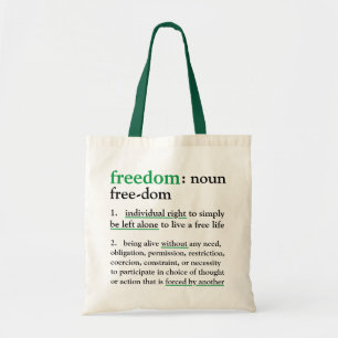 Bolso De Tela Tote definido por la libertad
