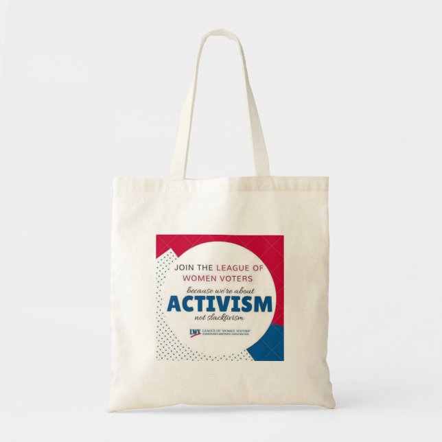 Bolso De Tela Tote del activismo de LWVAH (Frente)
