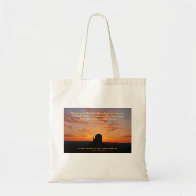 Bolso De Tela Tote del amanecer del valle del monumento de (Frente)