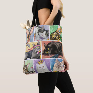 Bolso De Tela Tote del amante del gato