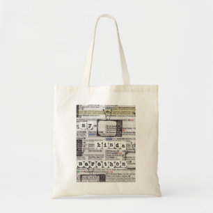 Bolso De Tela Tote del amante del maratón de la TV