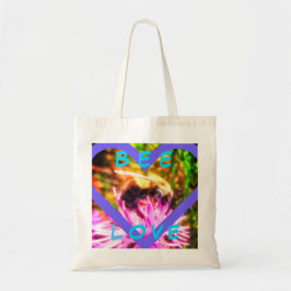 BOLSO DE TELA TOTE DEL AMOR DE LA ABEJA