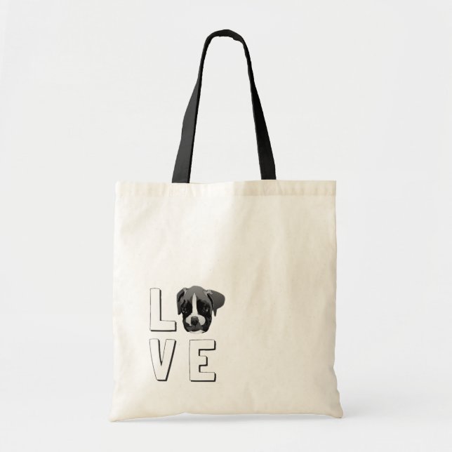 Bolso De Tela Tote del amor del boxeador (Frente)