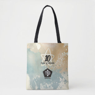 Bolso De Tela Tote del aniversario del jalón del empleado de la